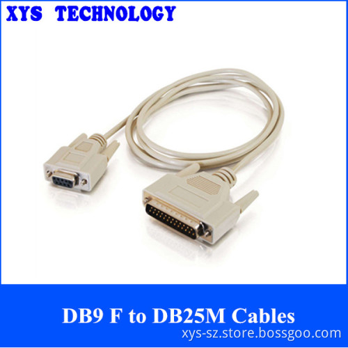 DB9 female to DB25 male Cables